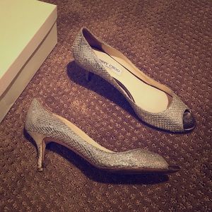 Jimmy Choo Isabel Champagne Pumps